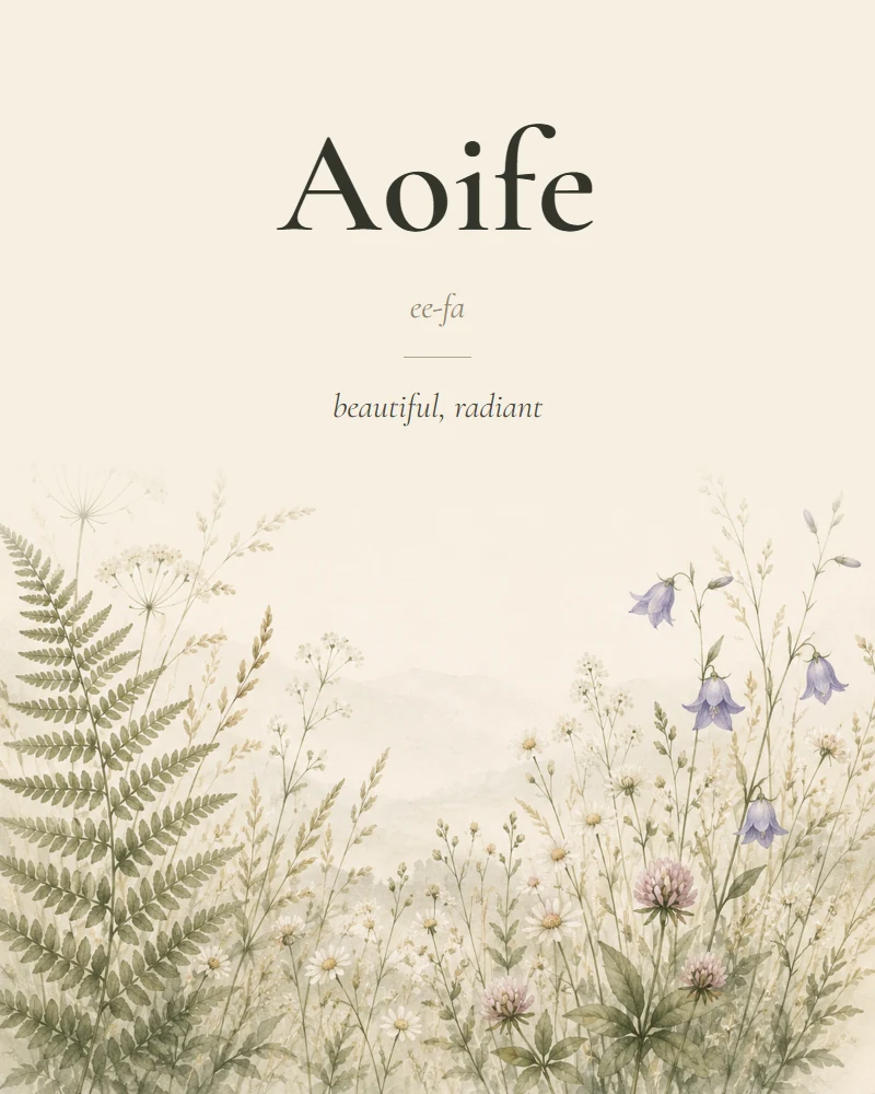Aoife Irish name print with pronunciation