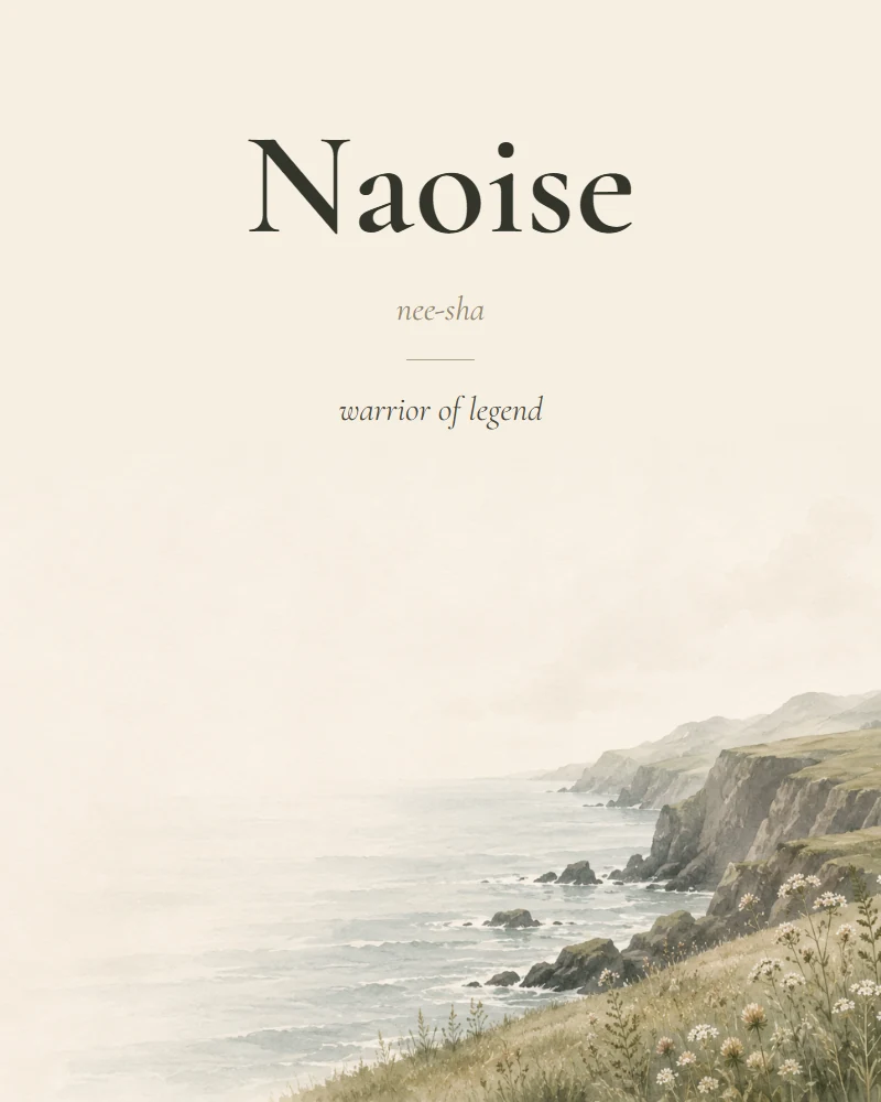 Naoise personalised Irish name print
